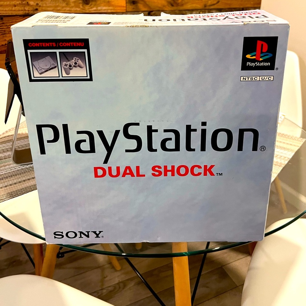 Original PlayStation 1 console. No controller all connections included